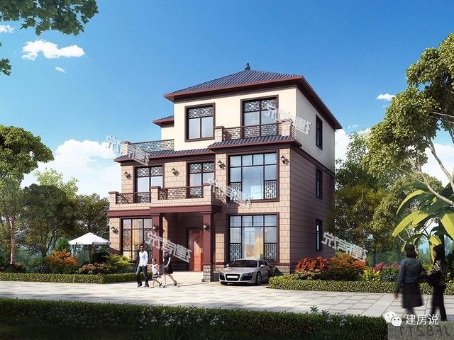 3棟130平的新中式別墅設(shè)計圖，外觀典雅大氣真心漂亮，農(nóng)村自建房的新潮流