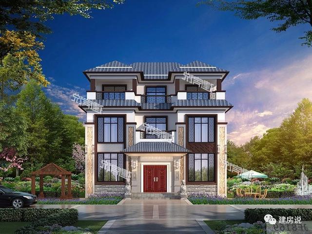 3棟130平的新中式別墅設(shè)計圖，外觀典雅大氣真心漂亮，農(nóng)村自建房的新潮流