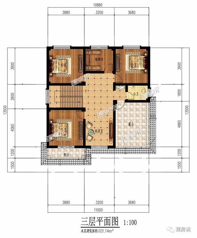 3棟130平的新中式別墅設(shè)計圖，外觀典雅大氣真心漂亮，農(nóng)村自建房的新潮流