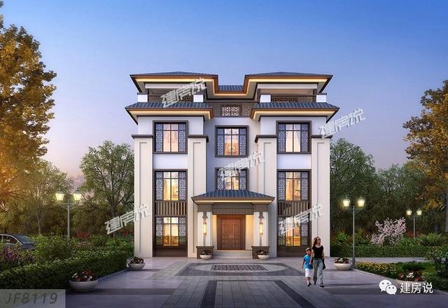 3棟130平的新中式別墅設(shè)計圖，外觀典雅大氣真心漂亮，農(nóng)村自建房的新潮流