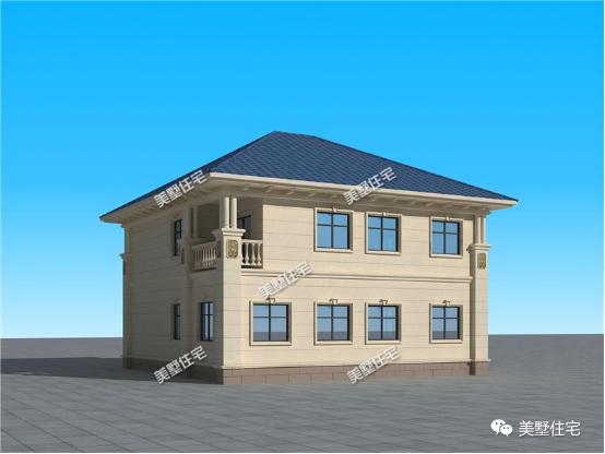 12X14米二層農(nóng)村別墅圖，5室2廳，經(jīng)典的歐式風(fēng)格沉穩(wěn)又大氣