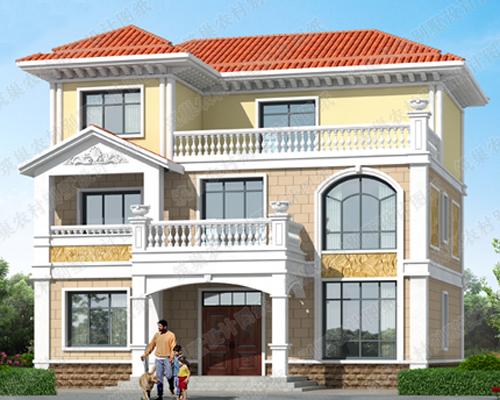 三層簡歐式12×10.8米35萬2廳7臥帶娛樂室磚混結(jié)構(gòu)獨棟別墅施工圖