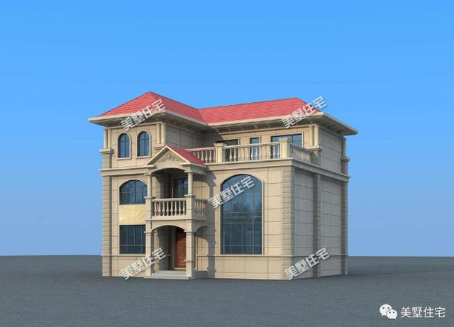 12X13米三層歐式農(nóng)村別墅圖，外觀靚戶型贊，給你田園牧歌般的生活