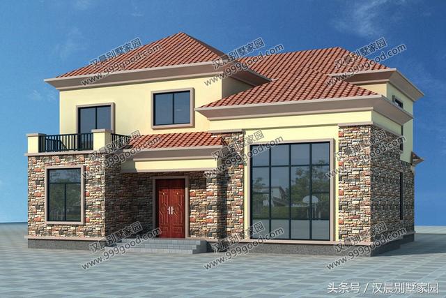 一棟漂亮實(shí)用的二層別墅圖，25萬建成，經(jīng)典布局永不過時(shí)