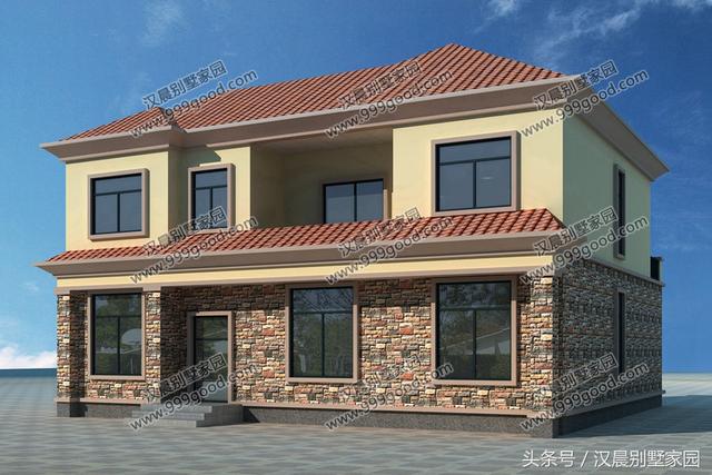 一棟漂亮實(shí)用的二層別墅圖，25萬建成，經(jīng)典布局永不過時(shí)