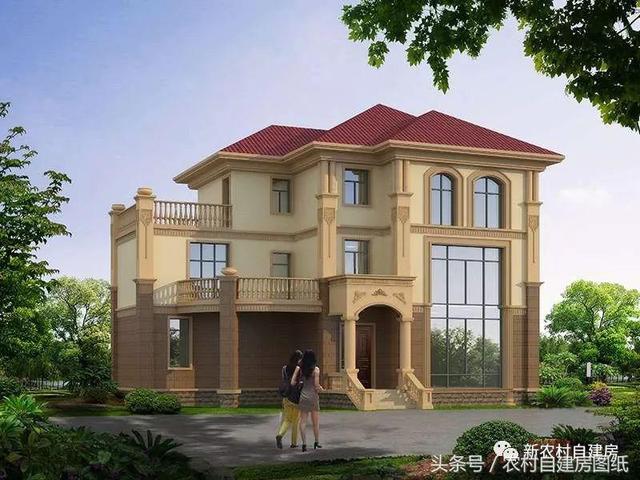 4款豪華農(nóng)村自建別墅圖，款款帶堂屋，配以園林庭院，假山水景，這樣的豪宅城里人有再多的錢也買不起。