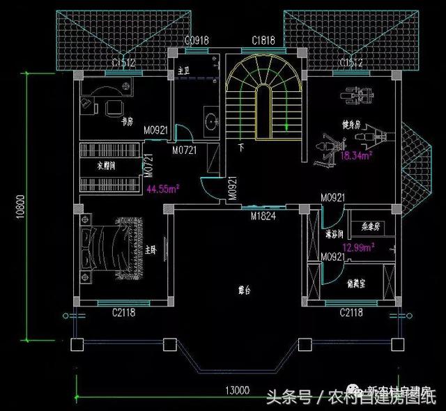 4款豪華農(nóng)村自建別墅圖，款款帶堂屋，配以園林庭院，假山水景，這樣的豪宅城里人有再多的錢也買不起。