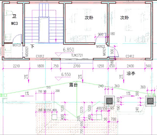 二層半 三層12×8米2廳7臥帶涼亭別墅設(shè)計(jì)圖，造價(jià)30萬(wàn)左右，外觀溫暖低調(diào)，大氣美觀