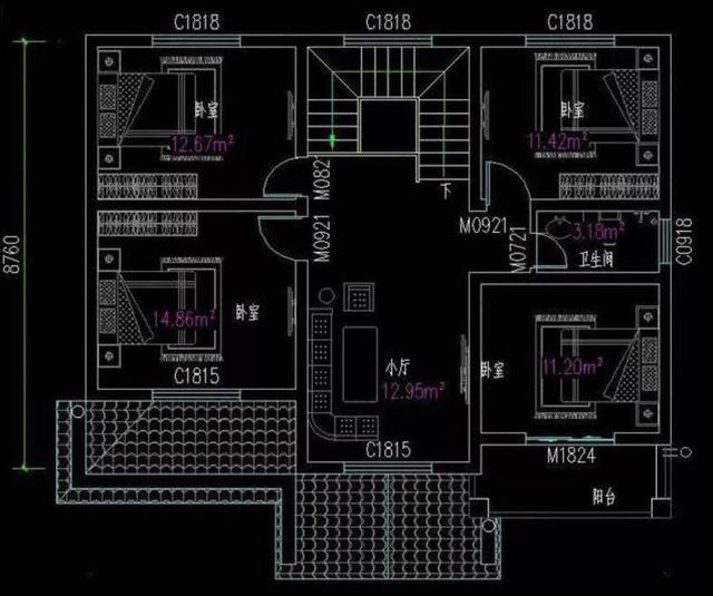 開間進(jìn)深9米，占地100平米的兩款二層農(nóng)村自建房設(shè)計(jì)圖，非常實(shí)用的戶型
