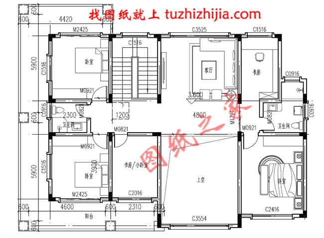 二層復式樓房設(shè)計圖，平實接地氣的平面布局