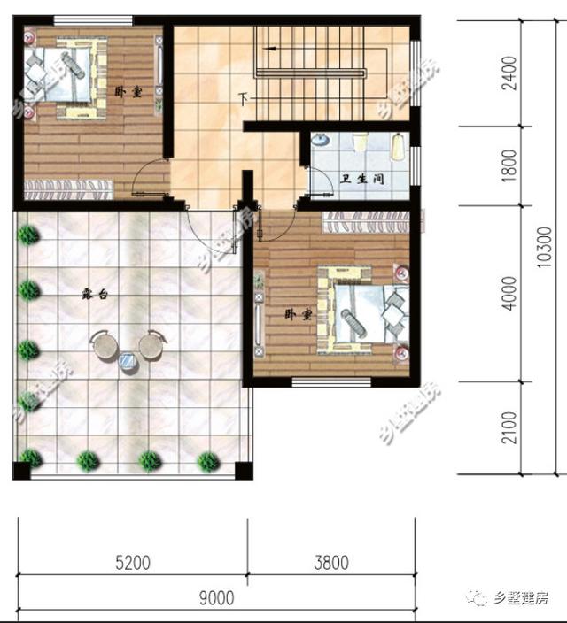 18萬(wàn)三層農(nóng)村新別墅圖，五室兩廳還有一個(gè)大露臺(tái)，真是太劃算了