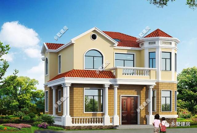 18萬(wàn)三層農(nóng)村新別墅圖，五室兩廳還有一個(gè)大露臺(tái)，真是太劃算了