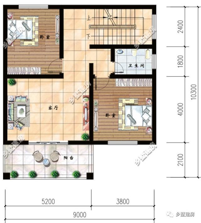 18萬(wàn)三層農(nóng)村新別墅圖，五室兩廳還有一個(gè)大露臺(tái)，真是太劃算了