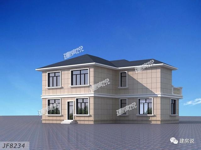 3套二層歐式別墅圖，現(xiàn)代亮麗的外觀，第1套26萬建，可以說非常便宜了