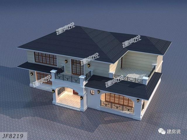 3套二層歐式別墅圖，現(xiàn)代亮麗的外觀，第1套26萬建，可以說非常便宜了