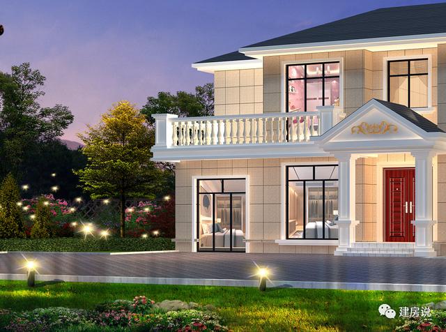 3套二層歐式別墅圖，現(xiàn)代亮麗的外觀，第1套26萬建，可以說非常便宜了