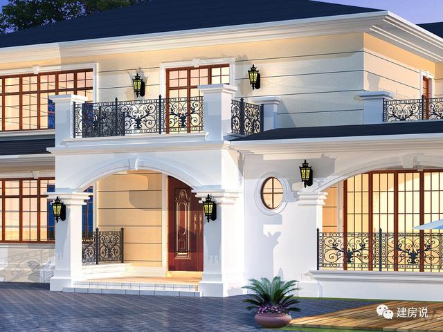 3套二層歐式別墅圖，現(xiàn)代亮麗的外觀，第1套26萬建，可以說非常便宜了