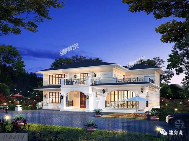 3套二層歐式別墅圖，現(xiàn)代亮麗的外觀，第1套26萬建，可以說非常便宜了