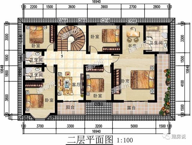 3套二層歐式別墅圖，現(xiàn)代亮麗的外觀，第1套26萬建，可以說非常便宜了