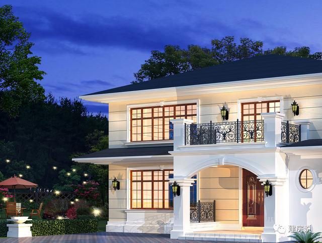 3套二層歐式別墅圖，現(xiàn)代亮麗的外觀，第1套26萬建，可以說非常便宜了
