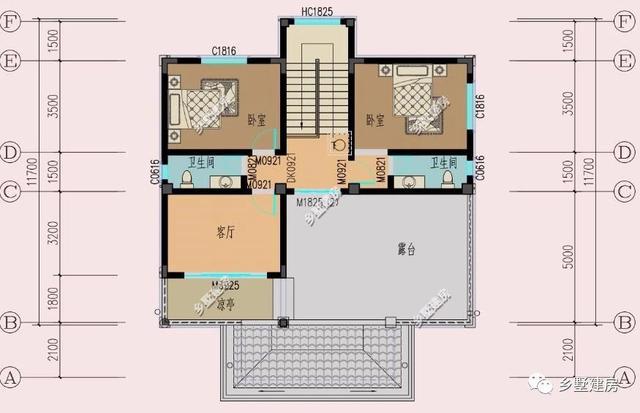 40萬建11X11米農(nóng)村三層別墅圖，美觀實(shí)用，完全符合中國人對于房子的審美追求