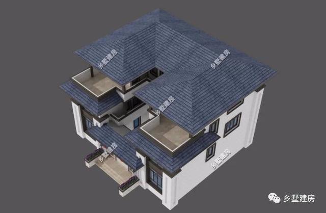 新款階梯式外觀三層四合院別墅圖，快來(lái)看看，內(nèi)外兼修！