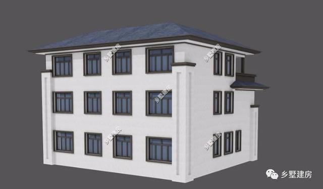 新款階梯式外觀三層四合院別墅圖，快來(lái)看看，內(nèi)外兼修！