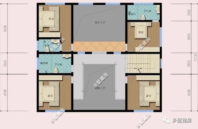 新款階梯式外觀三層四合院別墅圖，快來(lái)看看，內(nèi)外兼修！