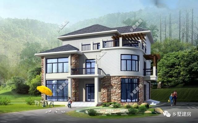 新款階梯式外觀三層四合院別墅圖，快來(lái)看看，內(nèi)外兼修！