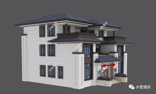 新款階梯式外觀三層四合院別墅圖，快來(lái)看看，內(nèi)外兼修！