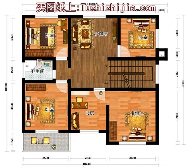 小戶型二層小樓圖，小面積蘊藏大功能，時尚、簡約