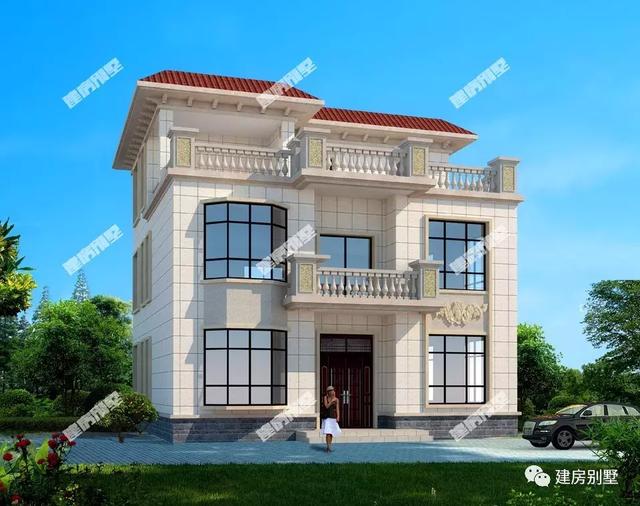 3棟平屋頂設(shè)計的農(nóng)村別墅設(shè)計圖，簡單實用，建了第二款戶型的已經(jīng)超千戶家庭