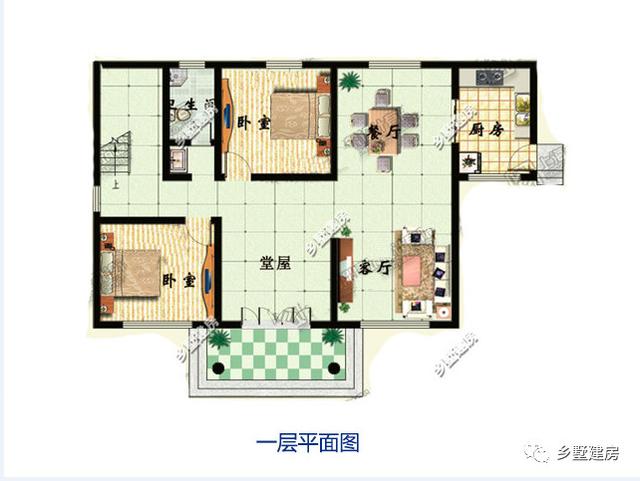 三款造型時尚亮麗的農(nóng)村別墅設(shè)計圖，超大客廳還有堂屋，造價不到30萬