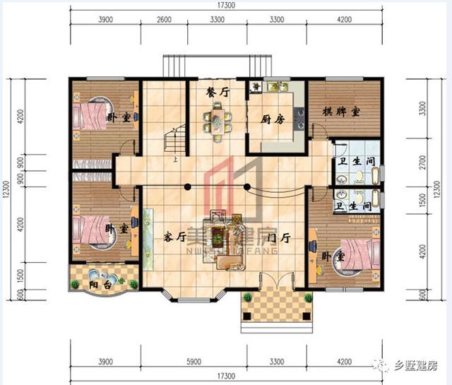 三款造型時尚亮麗的農(nóng)村別墅設(shè)計圖，超大客廳還有堂屋，造價不到30萬
