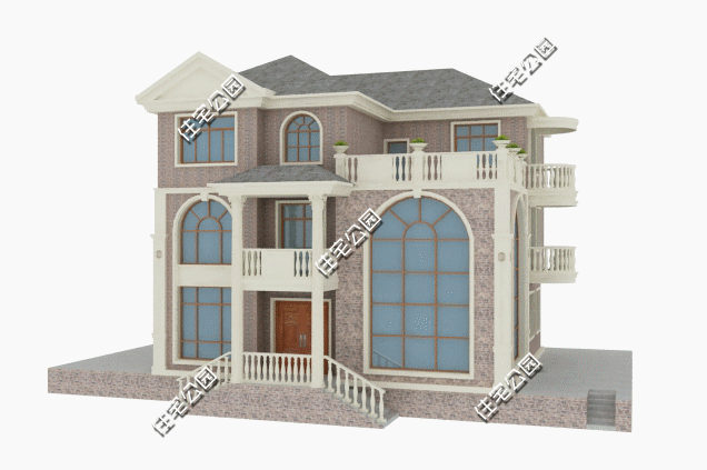 三層農(nóng)村別墅設(shè)計圖，挑空大廳旋轉(zhuǎn)樓梯，給你一個時尚鄉(xiāng)村生活