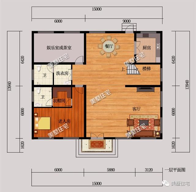 外觀精致的二層別墅設計圖，大客廳+陽光房，盡享陽光鄉(xiāng)村生活