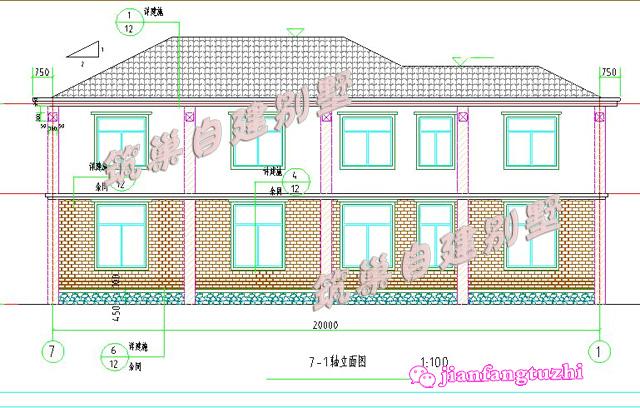 20x10米二層農(nóng)村自建房別墅設(shè)計效果圖平面圖，建了這樣的房子，保證人人夸