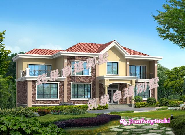 20x10米二層農(nóng)村自建房別墅設(shè)計效果圖平面圖，建了這樣的房子，保證人人夸