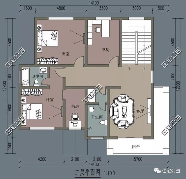 占地14×13農(nóng)村自建房設(shè)計(jì)圖，3層40萬帶露臺(tái)和車庫，老百姓都喜歡建