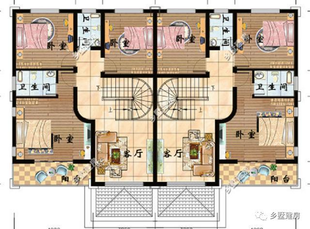 一套圖紙建兩棟別墅，在農(nóng)村自建房就需要這樣的設(shè)計(jì)圖紙，既方便又省錢(qián)