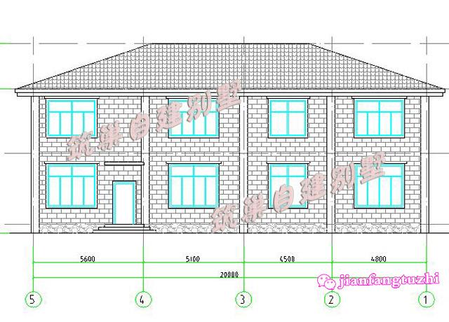 2層農(nóng)村自建房設計圖帶車庫別墅效果圖，面寬20米前后門設計，整體盡顯素雅高檔