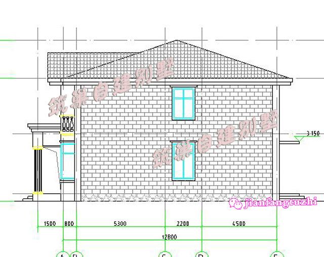2層農(nóng)村自建房設計圖帶車庫別墅效果圖，面寬20米前后門設計，整體盡顯素雅高檔