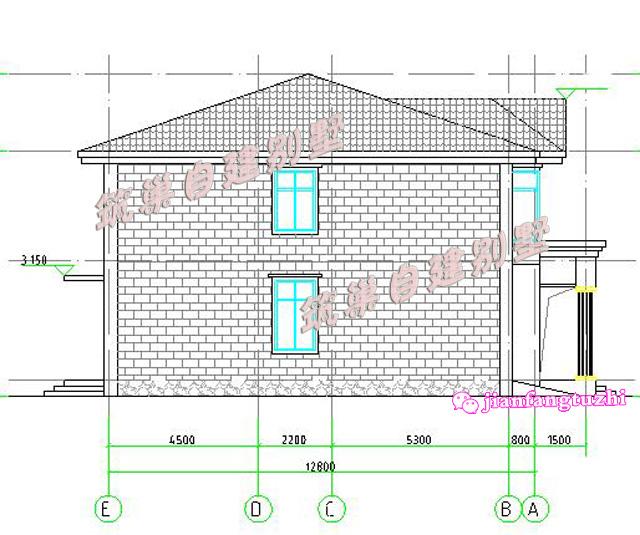 2層農(nóng)村自建房設計圖帶車庫別墅效果圖，面寬20米前后門設計，整體盡顯素雅高檔