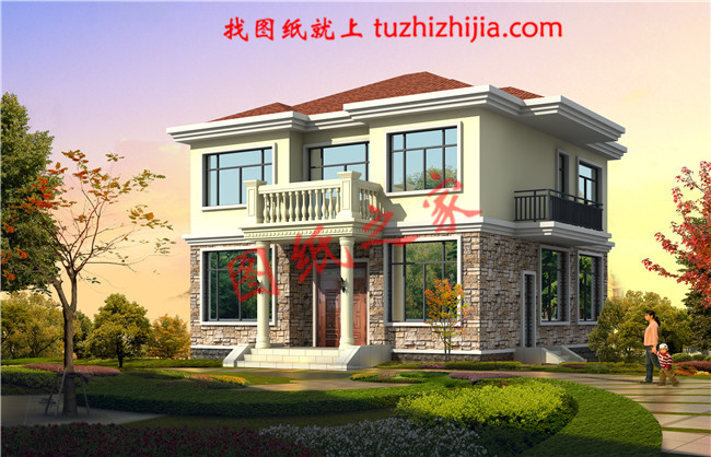 實用型農(nóng)村120平米二層樓房設計圖，小巧美觀實用