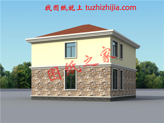 實用型農(nóng)村120平米二層樓房設計圖，小巧美觀實用