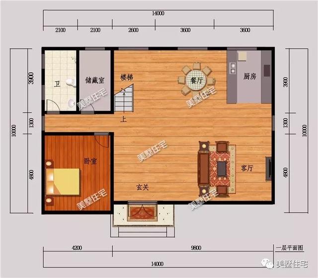 3套平屋頂實(shí)用小別墅設(shè)計(jì)圖，造價(jià)26萬(wàn)左右，建好了全村人都羨慕