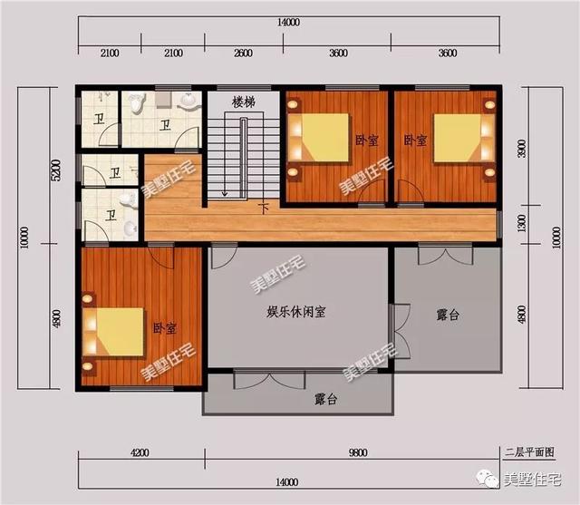 3套平屋頂實(shí)用小別墅設(shè)計(jì)圖，造價(jià)26萬(wàn)左右，建好了全村人都羨慕