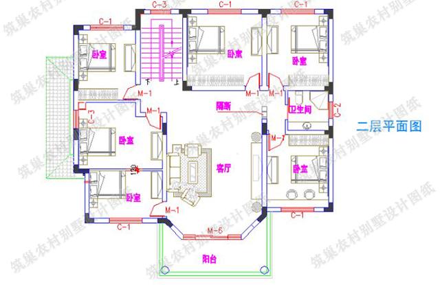 2款25萬以內(nèi)漂亮的二層農(nóng)村自建房全套CAD施工效果圖設(shè)計(jì)圖，建房子，住的舒服最重要