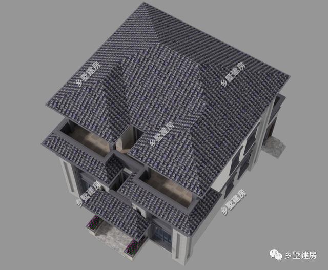 農(nóng)村中式別墅設(shè)計(jì)圖，帶佛堂、茶室、花院，9X12米，造價(jià)只要38萬！