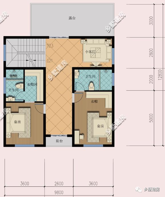 農(nóng)村中式別墅設(shè)計(jì)圖，帶佛堂、茶室、花院，9X12米，造價(jià)只要38萬！